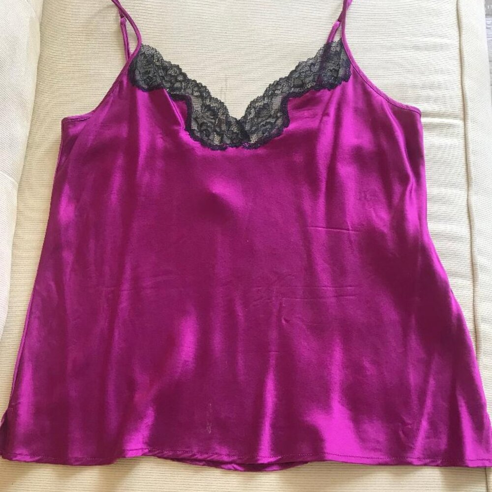 $145 Neiman Marcus LACE -Trim 100% Silk Camisole. STUNNING*